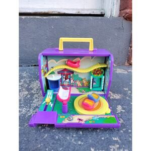 Vintage 1995 Pound Puppies Folding Playset Amusement Park Incomplete